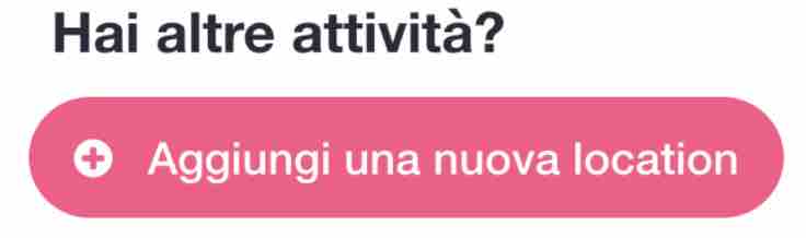 Pulsante di inserimento di una nuova location